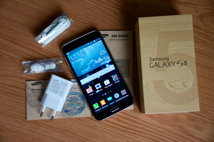 Комплект поставки Samsung Galaxy S5